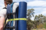 Jamec Pem Flex Grip used to hold a camping mat in place for transporting around a backpac