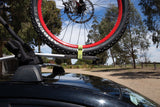 Jamec Pem Flex Grip used to hold a cycle wheel in place for transporting on top of a car