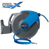 Pro X Air Hose Reel - side view showing free inlet hose pipe